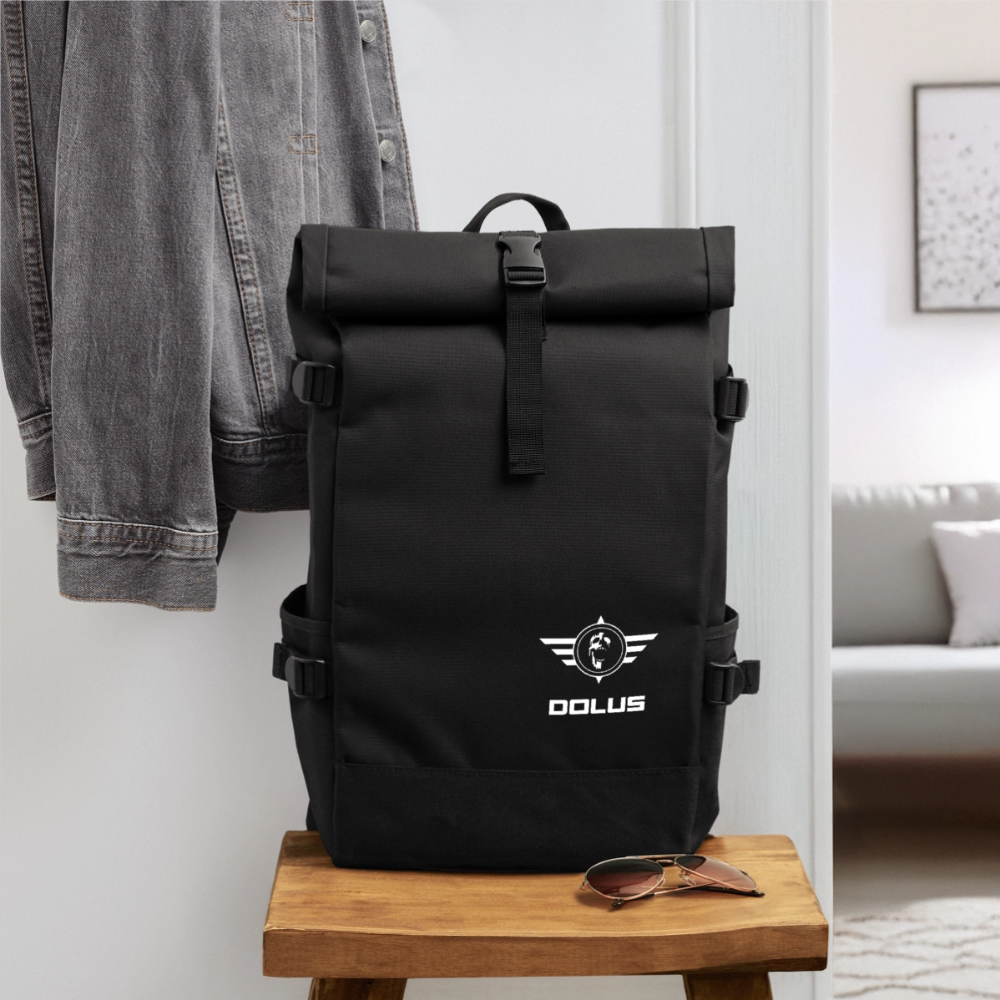 DOLUS Rolltop Rucksack - Schwarz