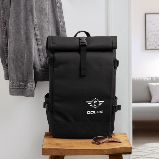 DOLUS Rolltop Rucksack - Schwarz